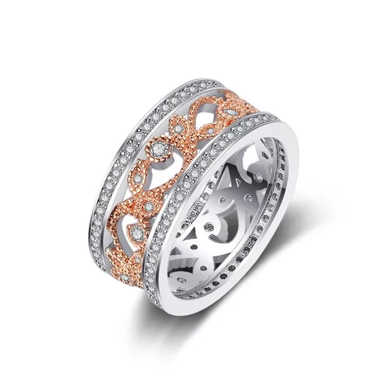 T772 дизайнерское модное цветное 925 пробы Серебряное кольцо для женщин обручальное