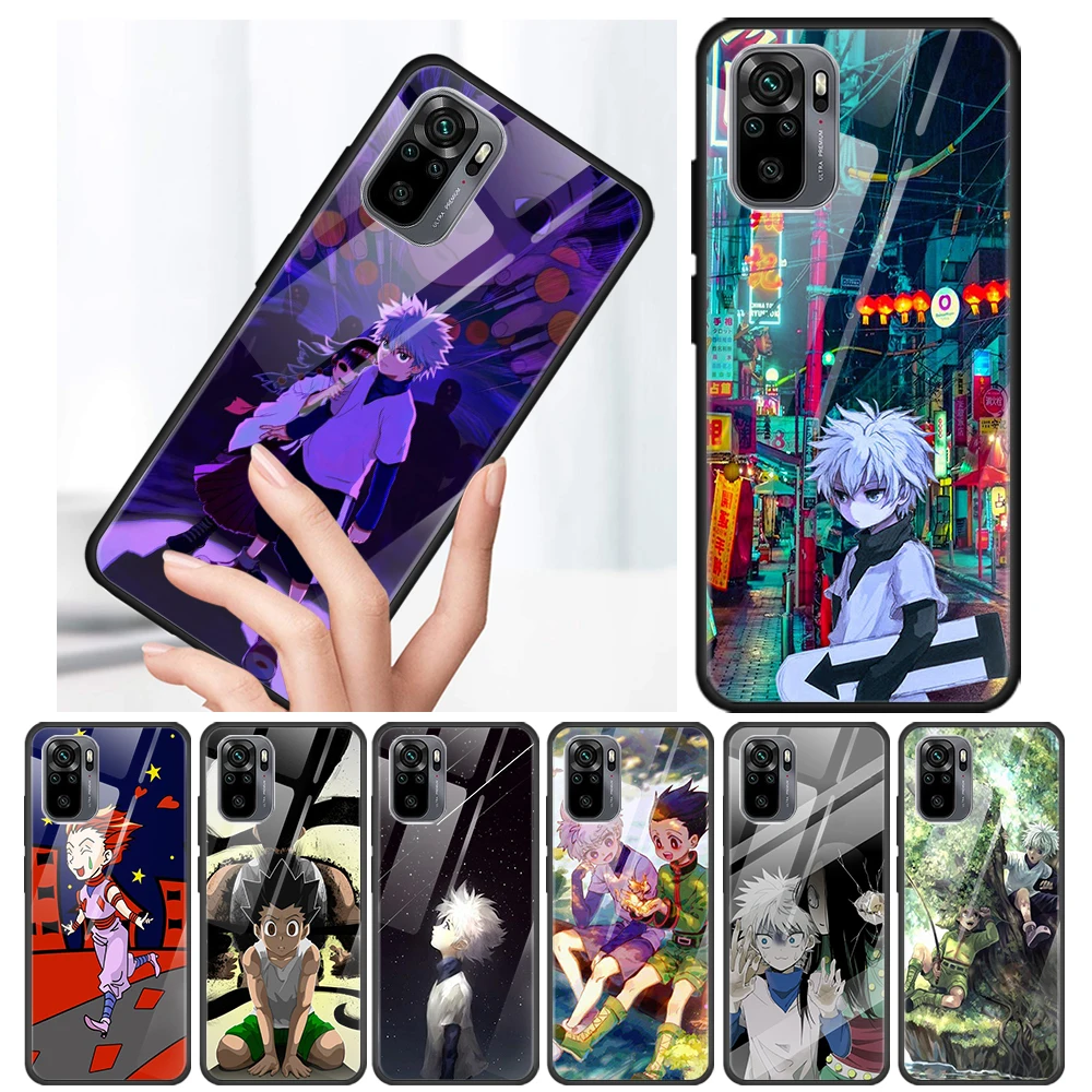 

Anime Hunter X Hunters Tempered Glass Cover For Xiaomi Redmi Note 10 10S 9 9T 9S 8T 8 9A 9C 8A 7 Pro Max Phone Case