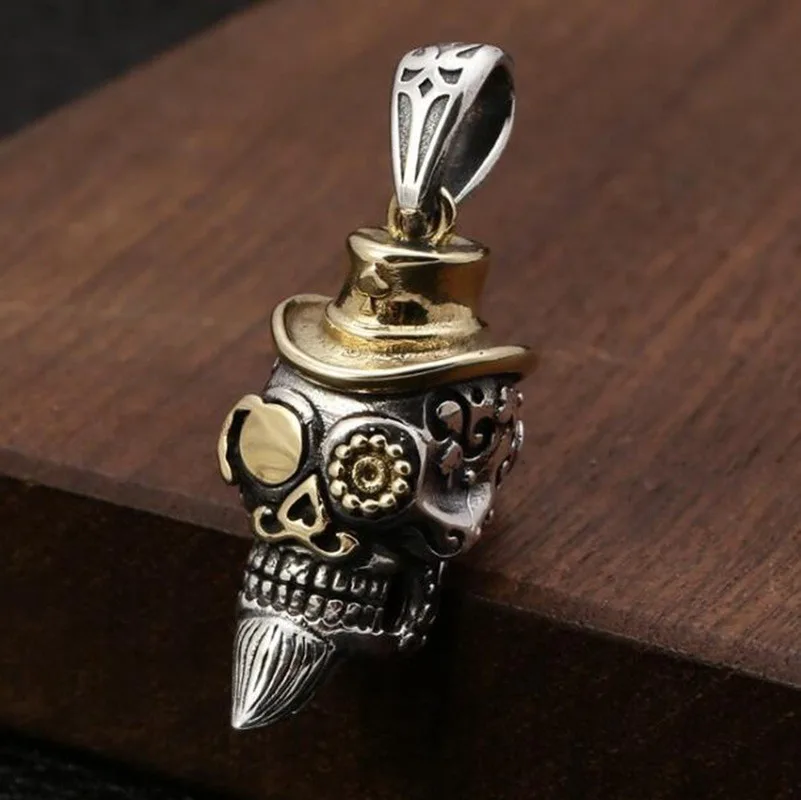 

Neo-Gothic Beard Skull Pendant Necklace Formen Punk Hip Hop Jewelry Gift