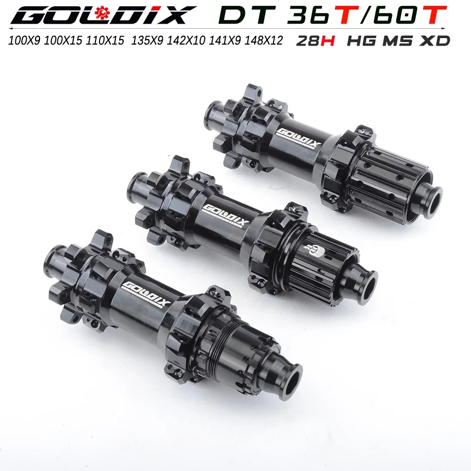 

MTB Bike Straightpull Disc Brake Hubs 28H 4 Sealed Bearing Ratchet 36T 60T Thru Axle Quick Release HG XD MS hub 142 12 100 135