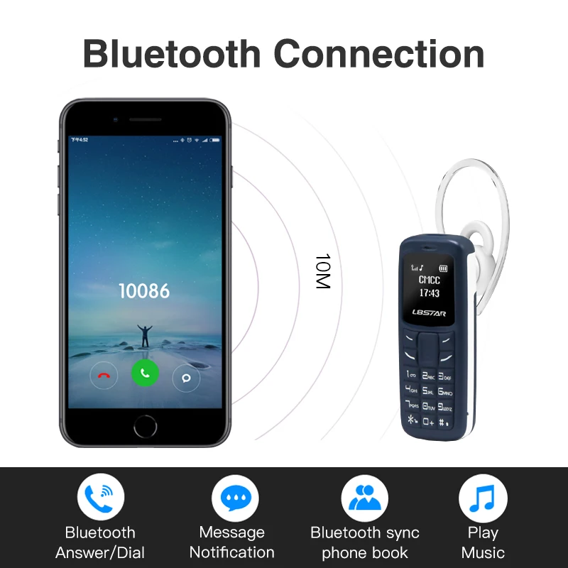 L8STAR BM30 мини беспроводная гарнитура для телефона SIM карта и TF разблокированный