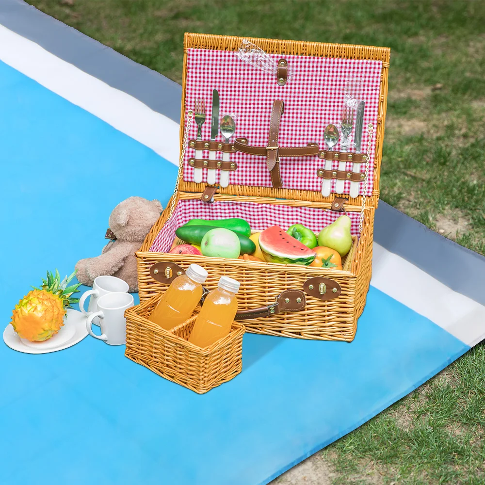 

Waterproof blanket Sandproof Beach Mat With 4 Fixed Nails Outdoor Portable Beach Mat Large Camping Mat Beach Picnic Blanket