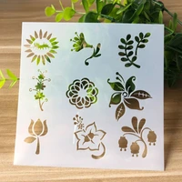 2pc moon flower cake stencils supplies painting template diy scrapbooking embossing stamping album card 1313cm