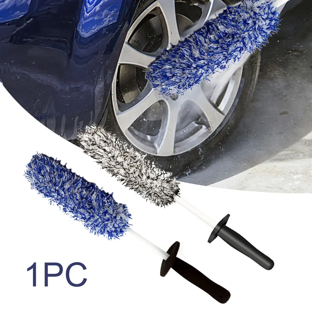 

Car Washing Flat Long Auto Wheels Rim Tool Maintenance Gentle Professional Effective Soft Cleaning Brush Vehicle Tire