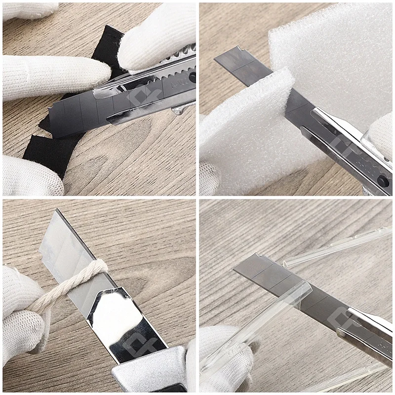 

QHTITEC Scalpel Utility Knife with 5 PCS Blades Paper Cable Cutter Retractable Knives in Handle for Home Cutting Hand Tools