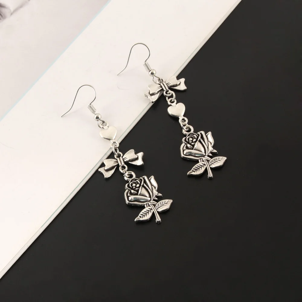 Корейские Изящные серьги с розами Женские Ювелирные изделия подарки для женщин