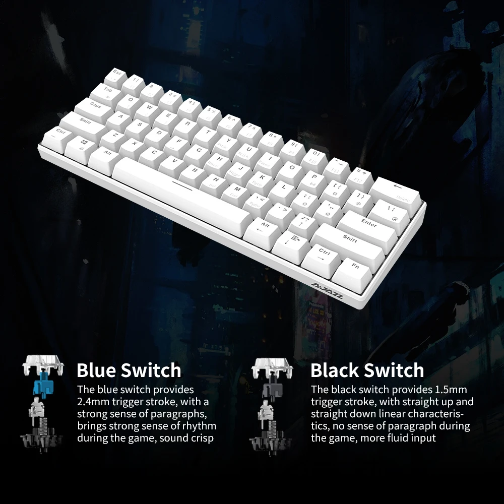 Ajazz i610T механическая клавиатура USB Проводная BT3.0 двухрежимные игровые Клавиатуры