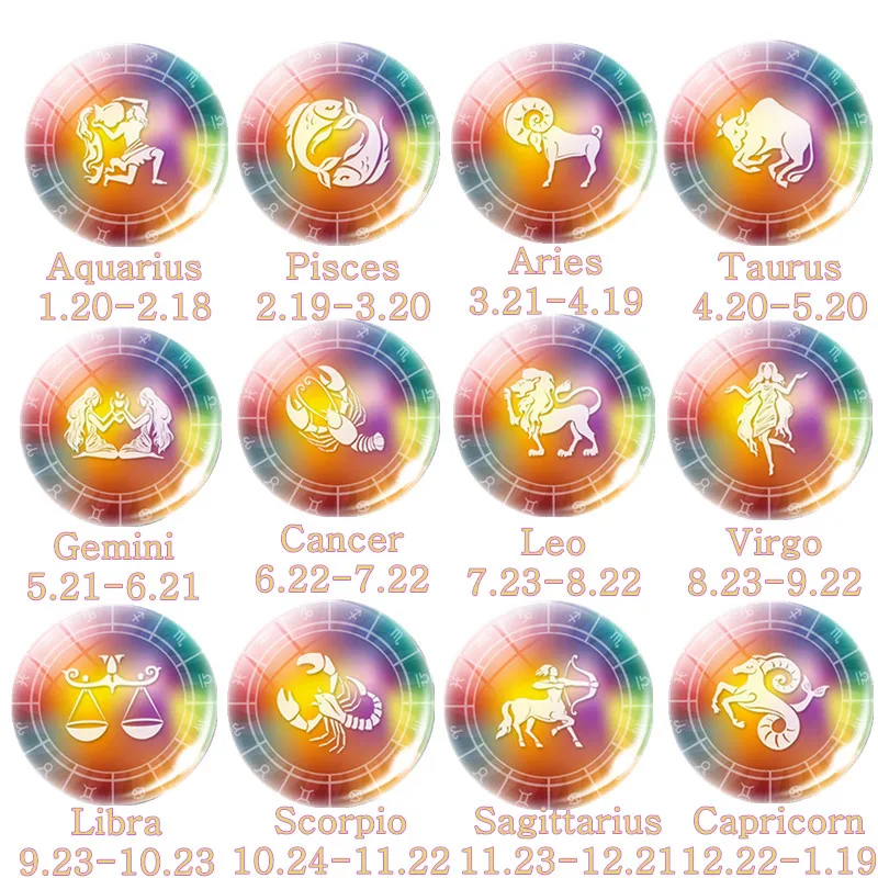 Светится в темноте 12 созвездий браслет Gemini Leo Libra Scorpio кожаный светящиеся Знаки