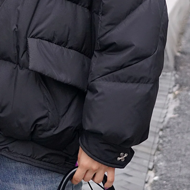 

Autumn and winter new down jacket short real fox fur collar Korean version large size was thin, warm and windproof women