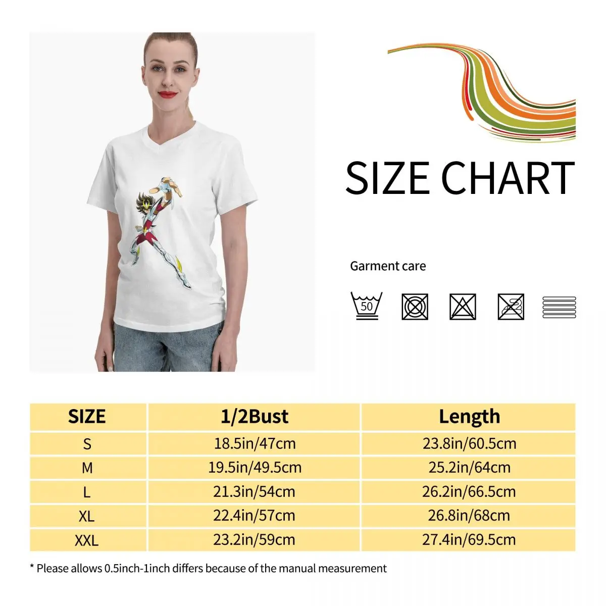 

Anime Fans Seiya 4 woman shirts fashion V-neck T-shirt with short sleeves