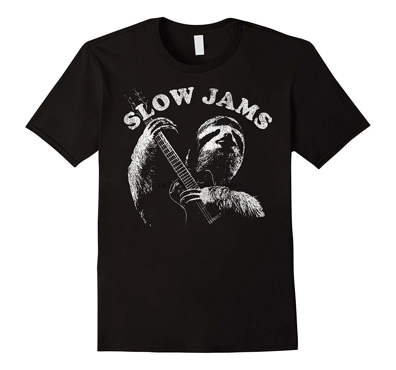 Ленивый играя на гитарной медленной джеме винтажная графическая Футболка Летний
