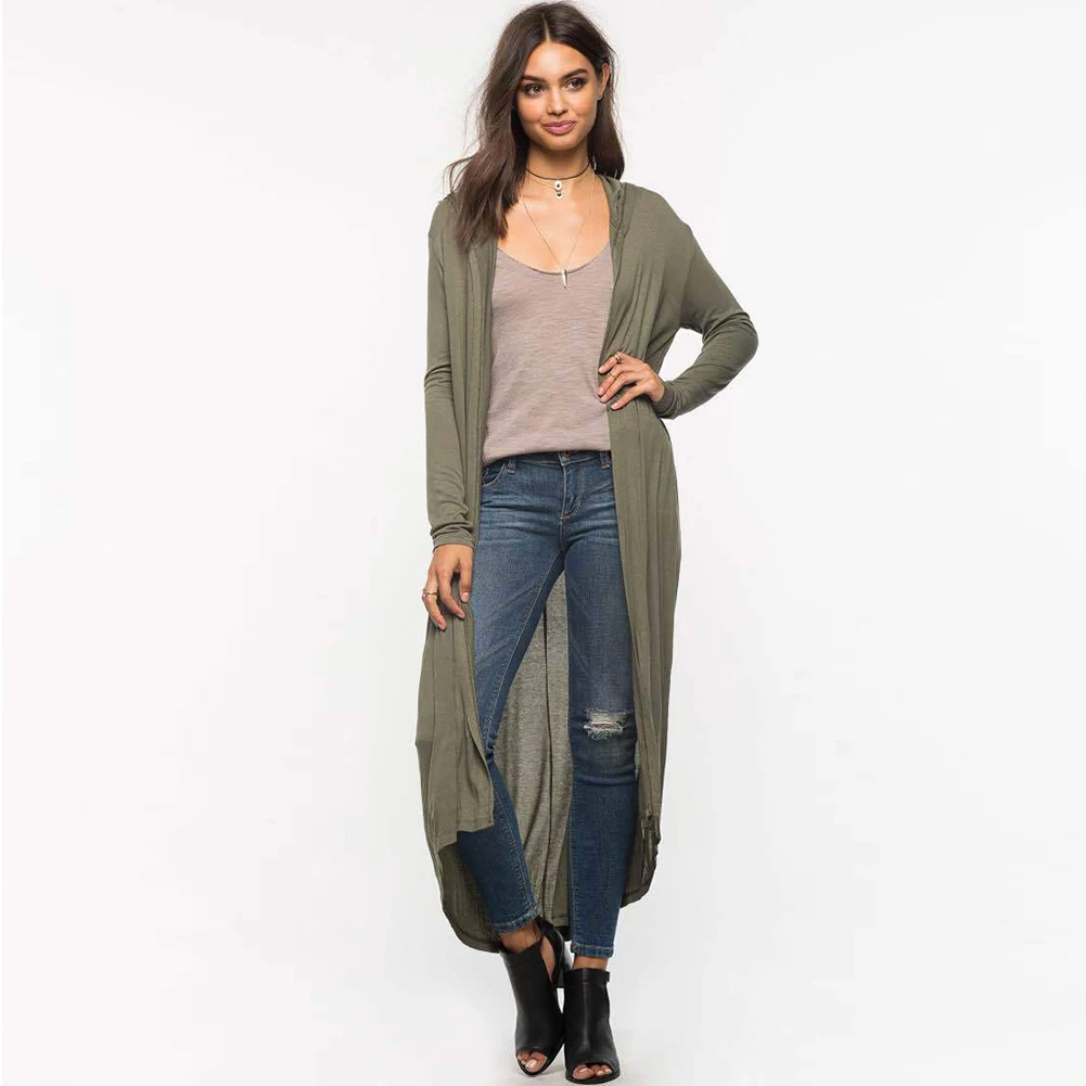 New European Women Autumn Split Slim Cardigan Long Sleeve Loose Asymmetric Batwing Pocket Thicken Sweaters |