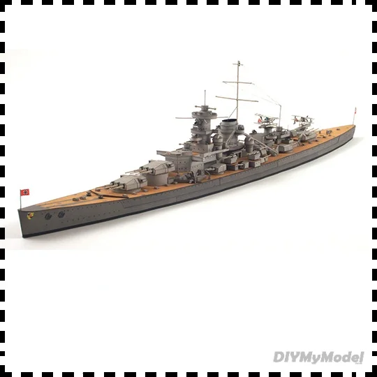 DIYMyModeI-Battlecruiser gnesennau 1:400, bricolaje, manual, modelo de papel, juguete hecho a mano, rompecabezas, regalo, utillaje de pel&iacute;cula-1