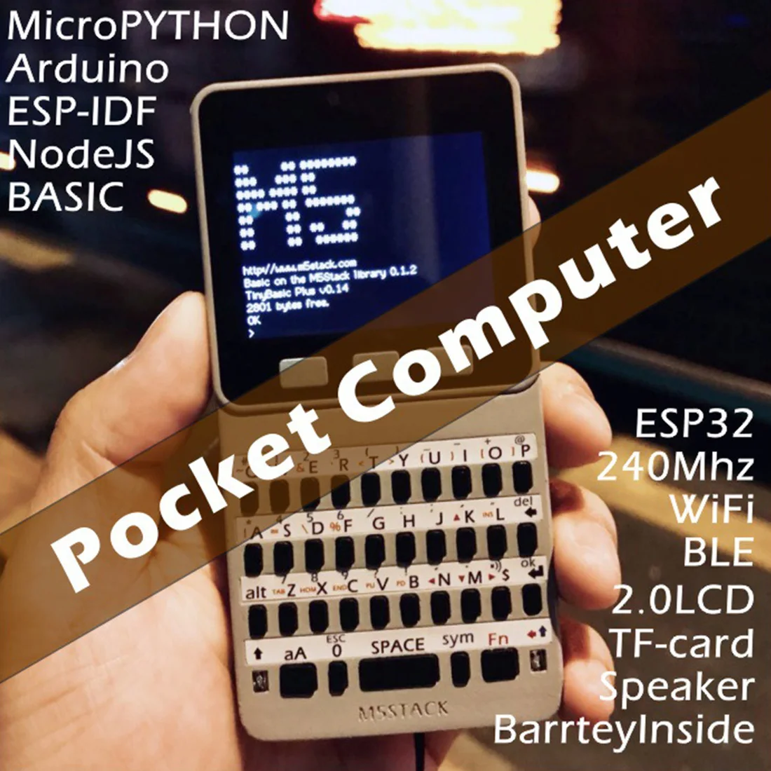 ESP32 дисплей с открытым исходным кодом портативный практичный мини-клавиатура