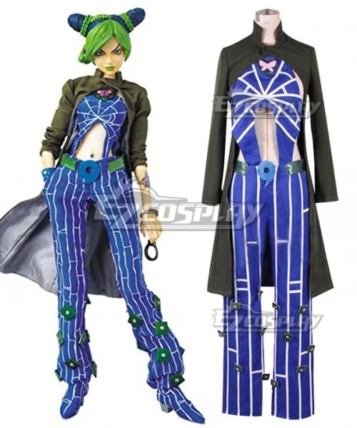 

Stone Ocean Jolyne Cujoh Green Blue Women Men Suits Halloween Outfits Adult Party Unisex Suit Cosplay Costume E001