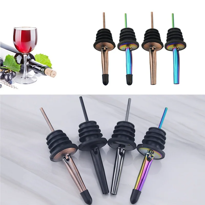 Multifuntional стоппер для коктейля Pourer Бар Нержавеющая сталь для дома бутылка вина разливщик красного вина шлифовальный черный с крышкой Лидер продаж