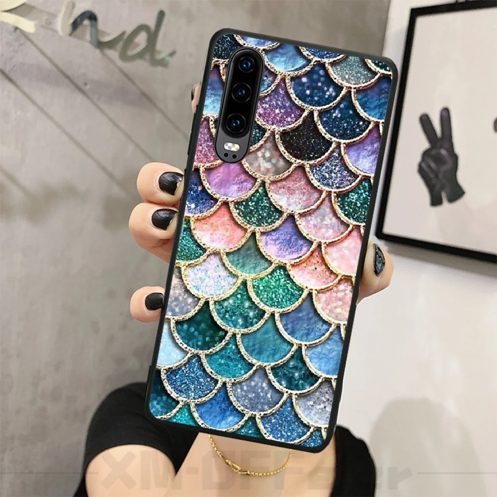 Reayou весы блестящие мягкие силиконовые черные чехол для Huawei P8 Lite 2017 телефона P9 P10