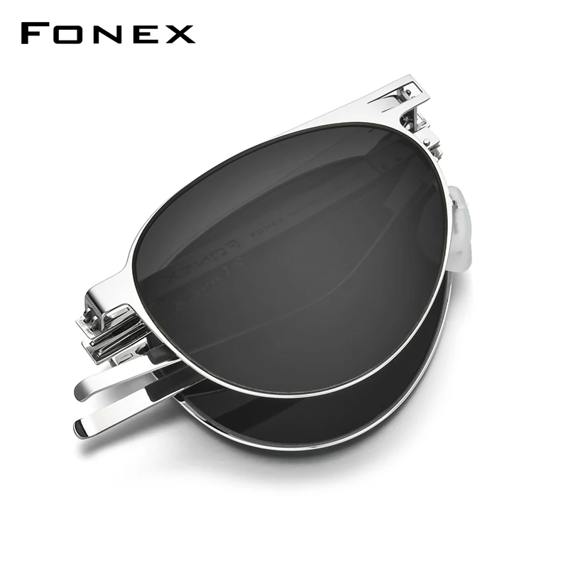 저렴한 FONEX 편광 안경 휴대용 접는 파일럿 선글라스 2022 새로운 MaleUV400 음영 나일론 렌즈 F1025