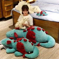 fluffy hair blue pterosauria dragon plush toy stuffed evil red fly wings fire dragon plushies doll toys for children boy