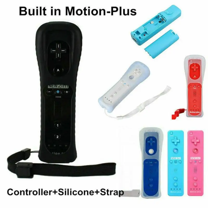 

2 In1 Set For Wii /Wii U Wireless Remote Nunchuck Controller Wireless Bluetooth-compatible GamePad Joystick Built-in Motion Plus