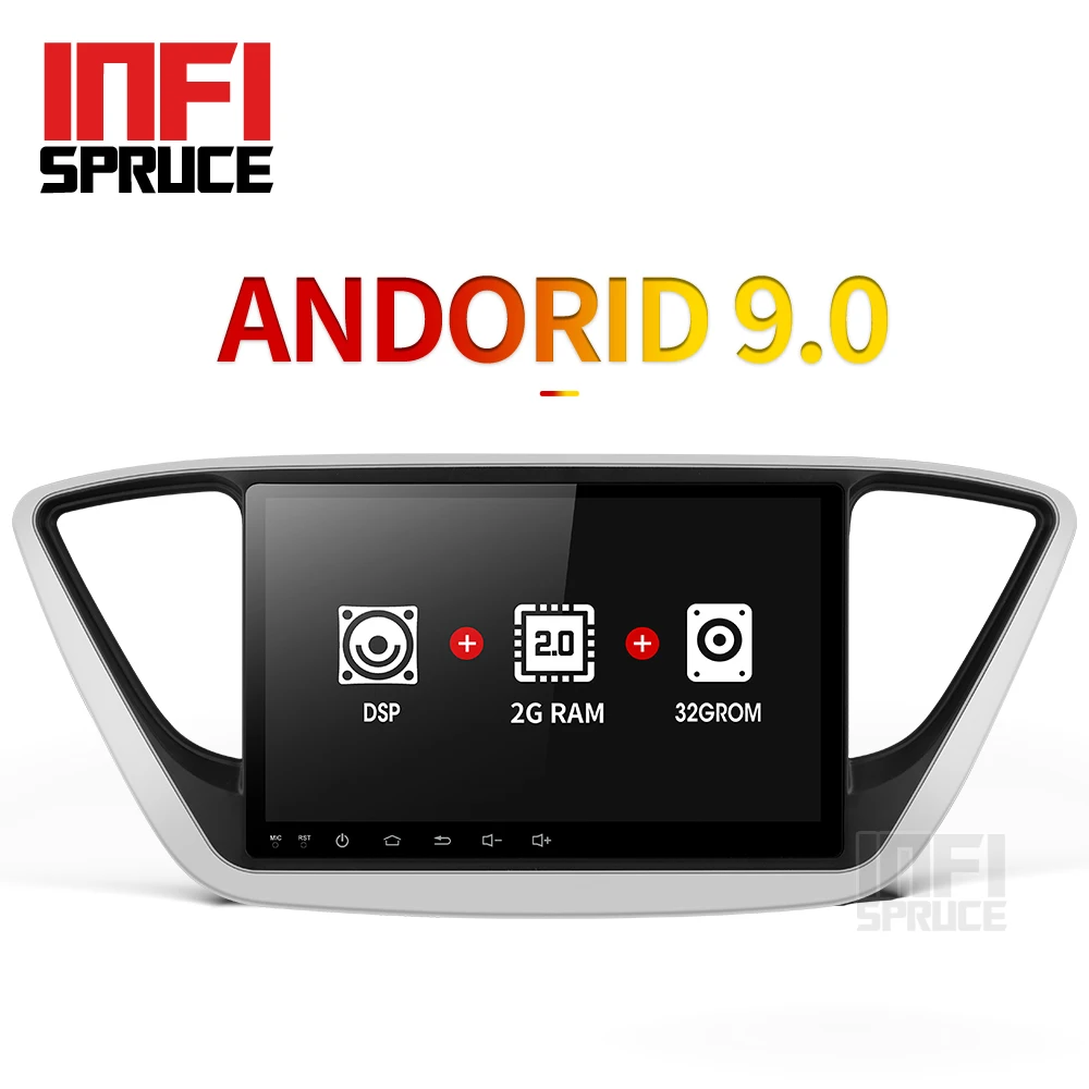 Автомобильный DVD gps infispruce для hyundai Verna Solaris 2017 32G DSP 9 &quotAndroid 0 автомобильный ПК