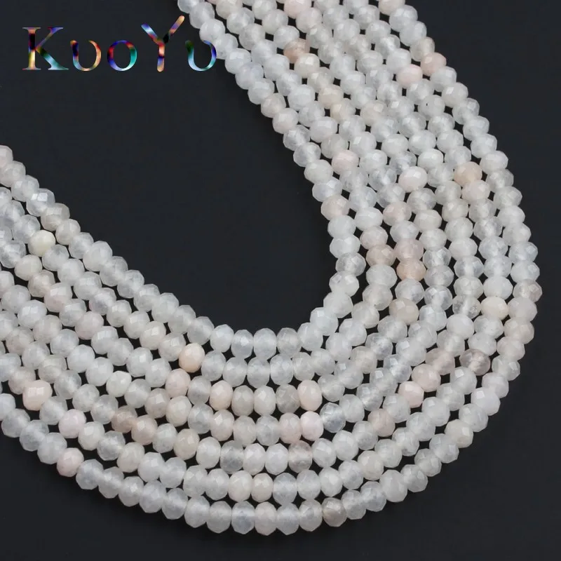 2x4 мм натуральные граненые светильник-розовые бусины из авантюрина и нефрита