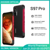 DOOGEE S97 Pro Mobile Phones 40m Laser Ranging 48MP Quad Camera Helio G95 Octa Core 8500mAh 8GB 128GB Smartphone NFC