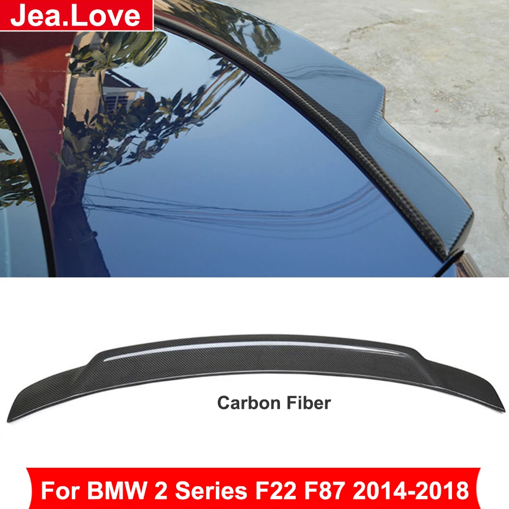 

Modified to C74 Style Real Carbon Fiber Rear Wing Window Roof Spoiler for BMW 2 Series F22 F87 2014-2018