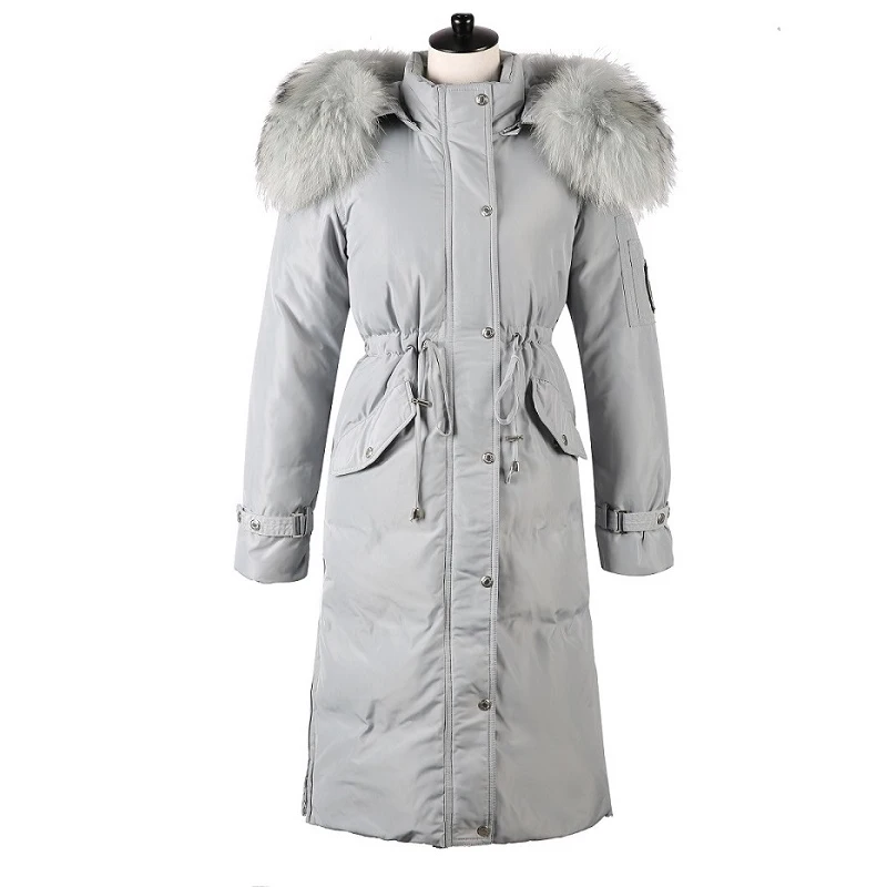 90% белая куртка-пуховик на утином пуху женское корейское пуховое пальто с