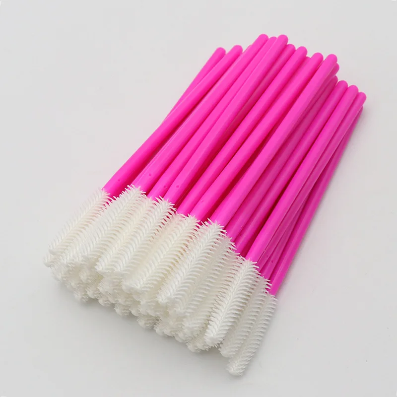 HOT 50 pcs Disposable Silicone Gel Eyelash Brush Comb Mascara Wands Eye Lashes Extension Tool Professional Beauty Makeup | Красота и