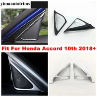 inner window pillar a stereo speaker audio loudspeaker carbon fiber look matte cover trim for honda accord 10th 2018 2022