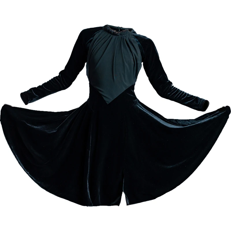

Latin Dance Practice Clothes For Girls Children 2020 New Long-Sleeved Dress Chacha Samba Latin Performance Dance Clothes