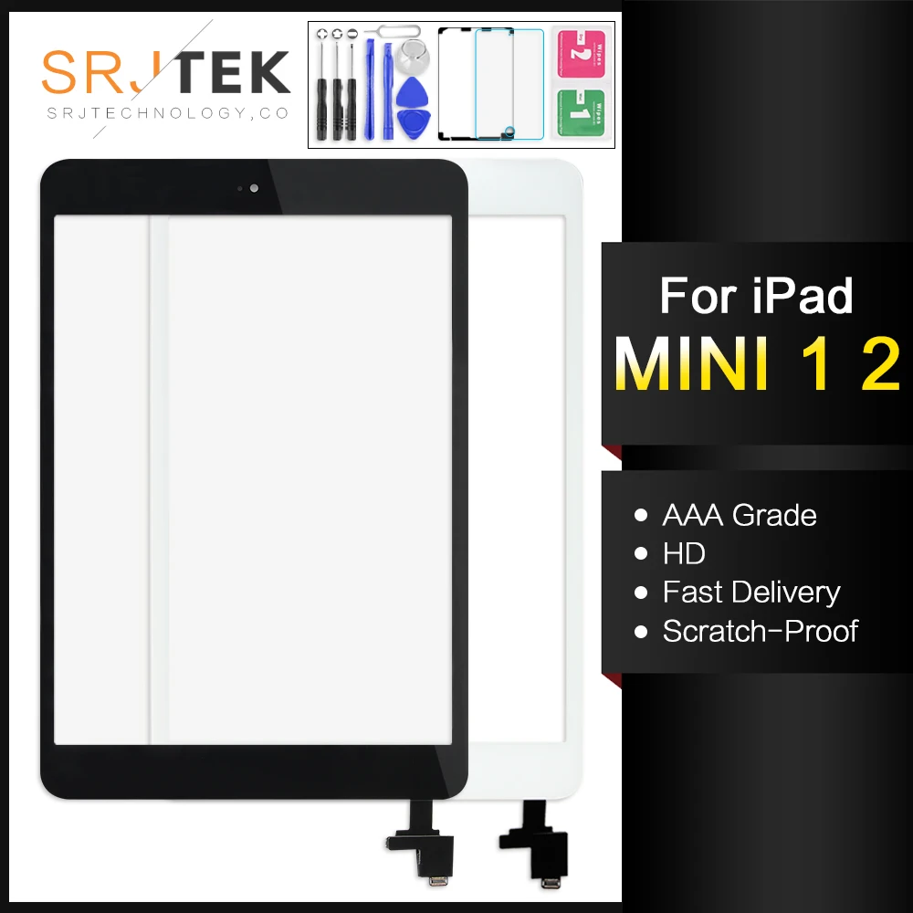 SRJTEK для iPad Mini экран 1 iPad Mini 2 сенсорный экран A1432 A1454 A1455 A1489 A1490 A149 дигитайзер кабель ИС Mini2 сенсор стекло