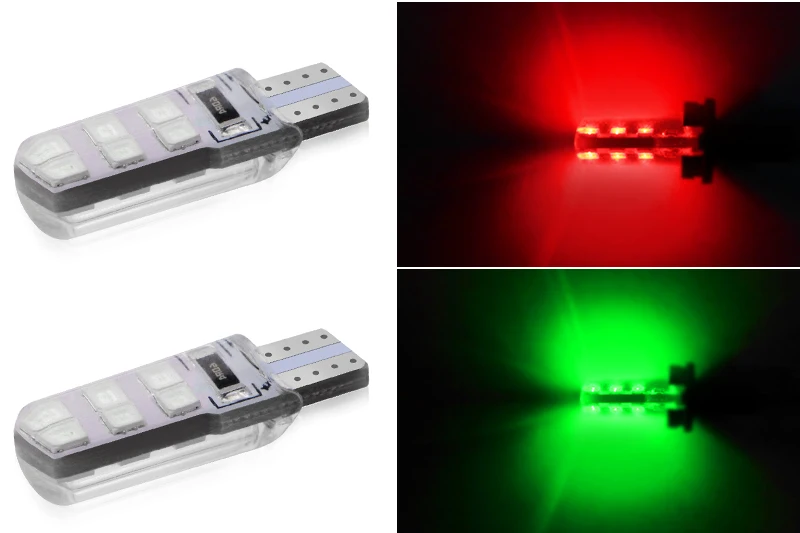 10 шт. T10 светодиодный водонепроницаемый силикагель 2835 SMD; Автомобильные светодиоды лампы 12 В Авто Canbus Клин свет номерной знак сигнальная Поворотная лампа