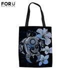 Винтажные сумки FORUDESIGNS в традиционном плечевом стиле с рисунком морской черепахи, гибискуса, тканевые сумки с цветочным узором, женская уличная дорожная сумка