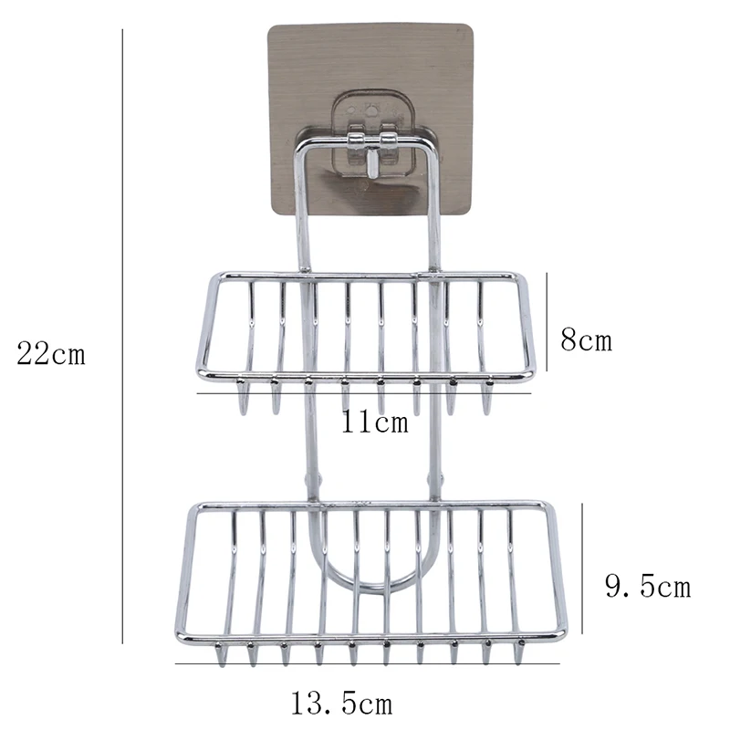 

High Quality Soap Rack Wall Mounted Soap Holder Stainless Steel Soap Sponge Dish Bathroom Accessories Soap Dishes Self Adhesive