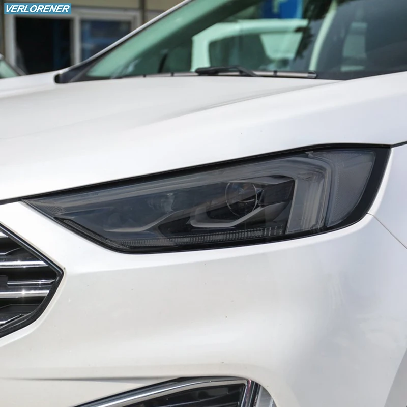 2 Pcs Car Headlight Protective Film Smoked Black Tint Wrap Vinyl Transparent TPU Sticker For Ford Edge 2015 2016 2017 2018 2019 2 Pcs Car Headlight Protective Film Smoked Black Tint Wrap Vinyl Transparent TPU Sticker For Ford Edge 2015 2016 2017 2018 2019