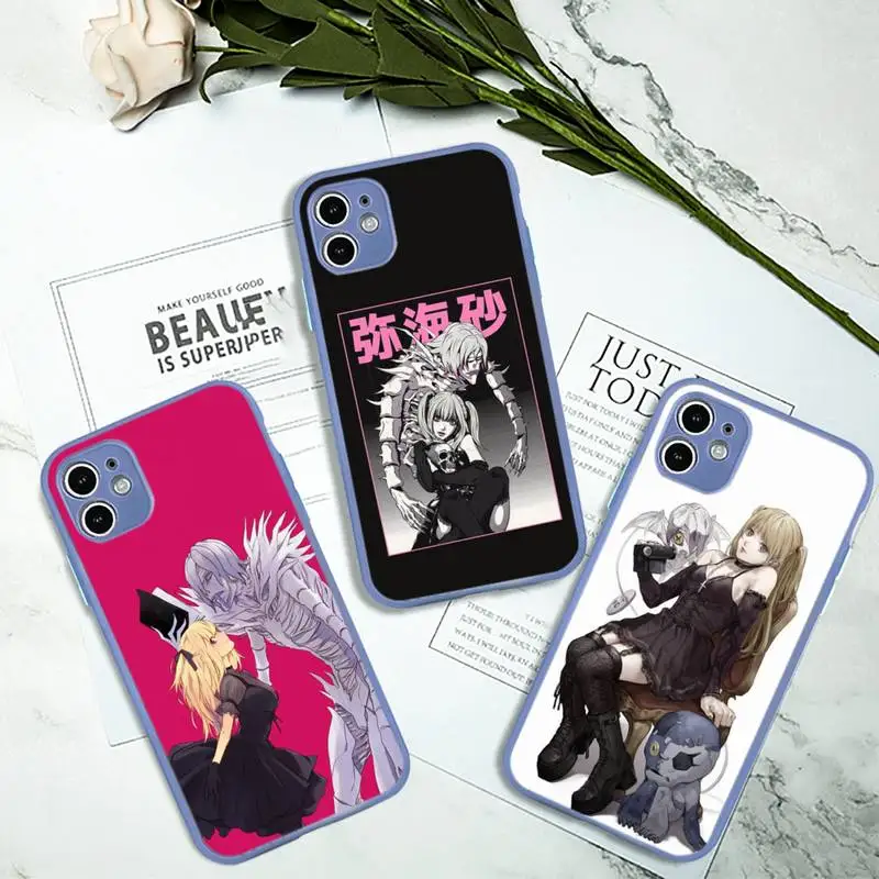 

Death Note Anime Cartoon Manga Phone Case Gray Color Matte Transparent For iPhone 13 12 11 Mini Pro Max X XR XS 7 8 Plus Cover