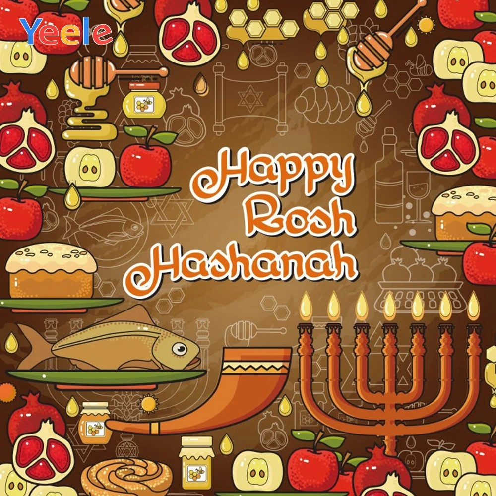 Счастливый Ханука еврейские фестивали новый год Рош хашана Менора Свеча