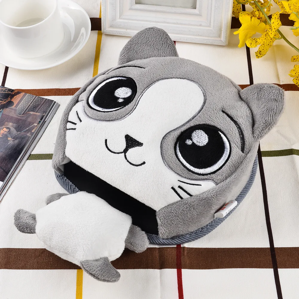 Зимние теплые Мышь Pad одежда с рисунком из мультфильма на плюшевая грелка для рук