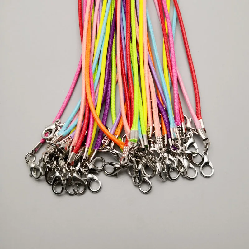 Оптовая продажа ювелирные изделия 2 мм Смешанная застежка-карабин ожерелье