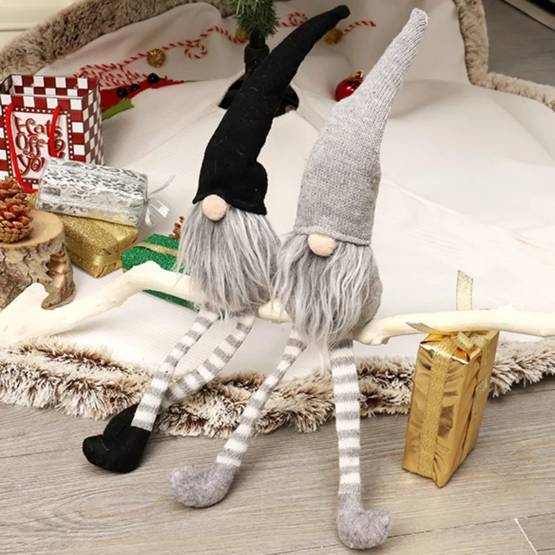 Трикотажные сидя Tomte рождественские украшения куклы гном настольные статуэтки Санта украшения праздничный подарок продукты