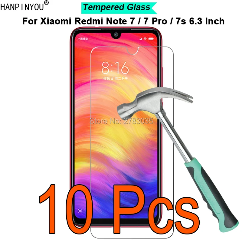 10 шт./партия для Xiaomi Redmi Note 7/7 Pro/7 s 9 H твердость 2.5D ультратонкая закаленная