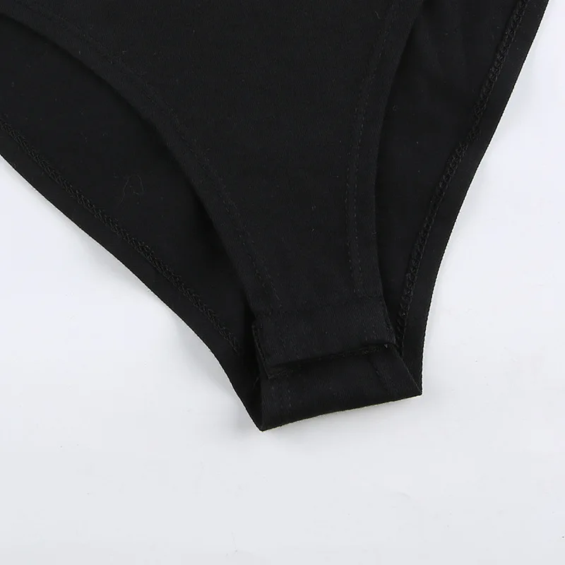 

#2132 Spring Summer Combinaison Short Femme Black Sexy Bodysuits Women Long Sleeves Solid Basic Bodysuits Ladies Body Feminino