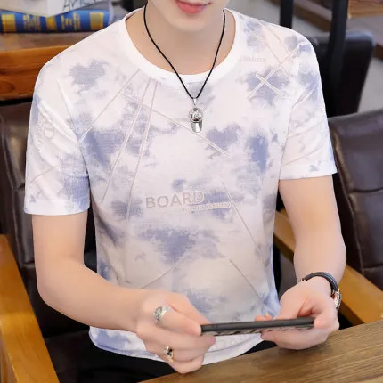 

New summer short-sleeved t-shirt men's trendy men's clothing on the wild 4734