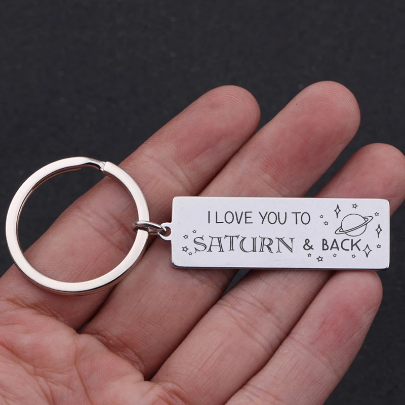 Брелок для ключей влюбленных и пар эксклюзивный брелок с надписью I Love You To Saturn &amp