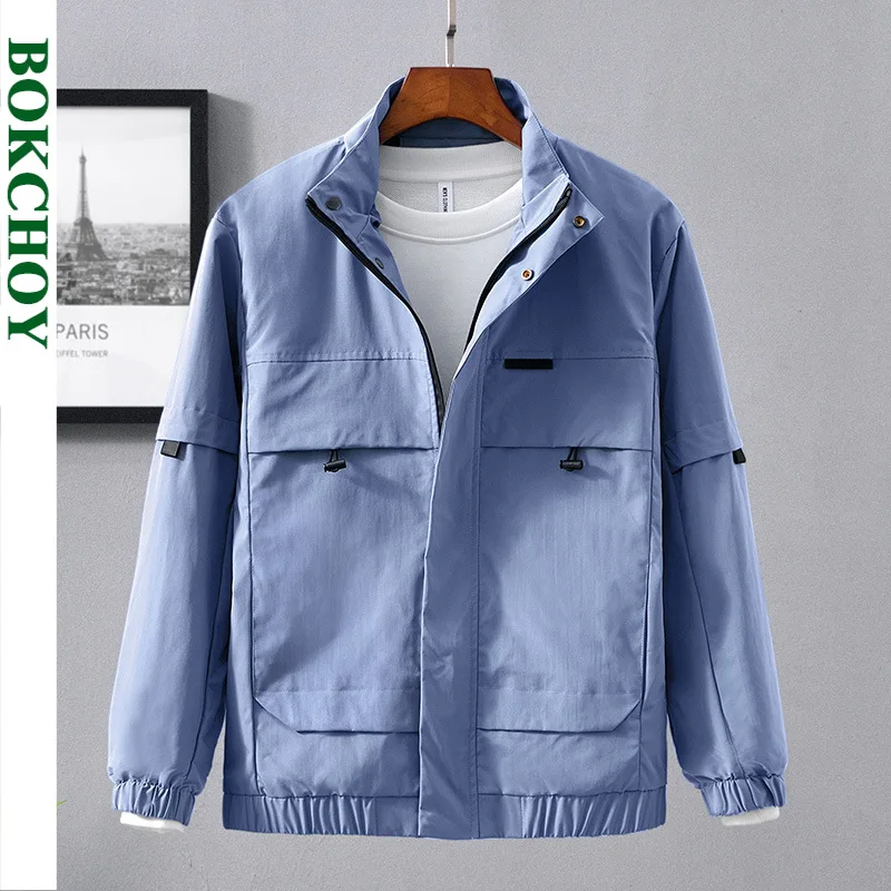 

2021 Осень Зима Новая мужская трендовая Рабочая куртка пальто свободного покроя размера плюс ветровка зеленого цвета 7021