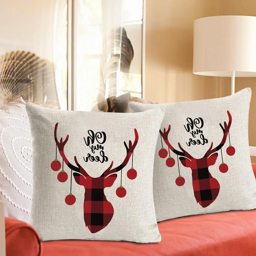 Рождественская Подушка Чехол постельное белье мягкая подушка чехол для