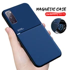 Чехол для Samsung S20 FE, противоударный магнитный автомобильный держатель, чехол для телефона Samsung Galaxy S20 S 20 FE S20FE, кожаный текстурный чехол