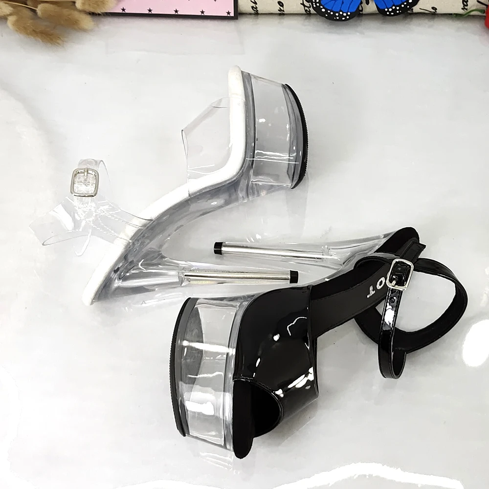 Leecab 6Inch/15cm High Heel Crystal Platform Party Sexy Clubbing Exotic Pole Dancing Dancer High Heels Sandals